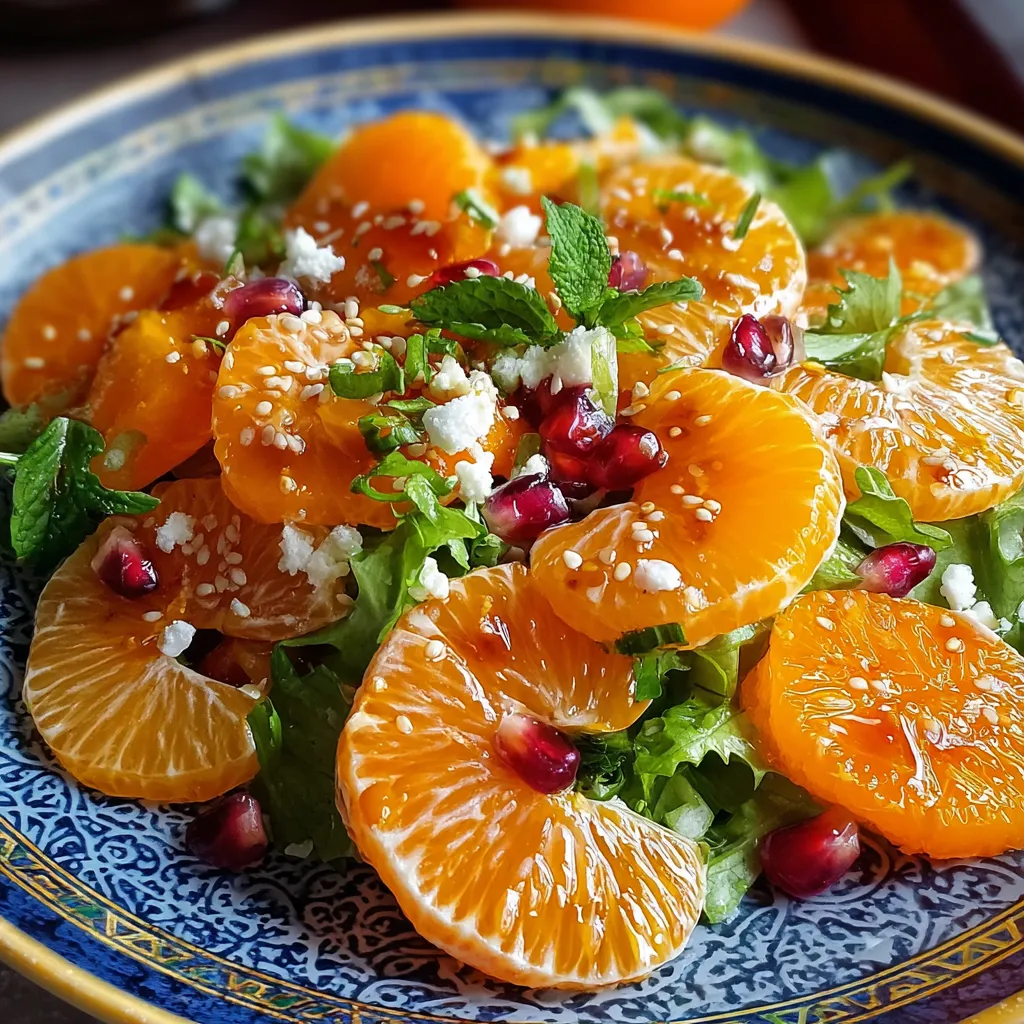 Mandarin Orange Salad with Mixed Greens and Poppy Seed Vinaigrette - tertiary view